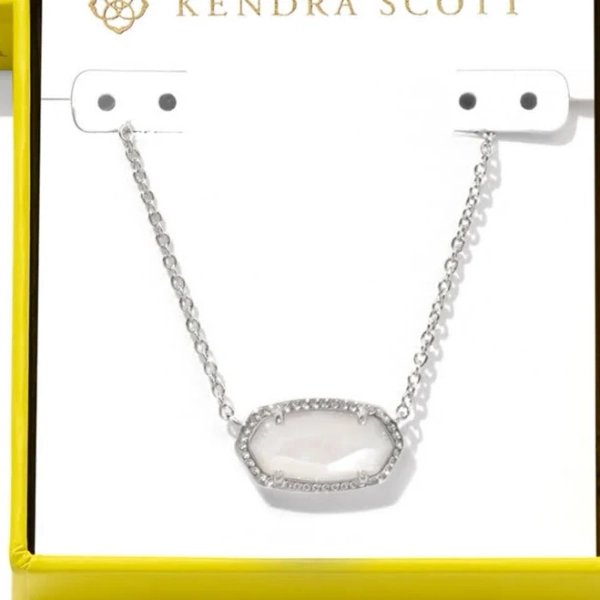 Kendra Scott Elisa Iridescent Drusy Imitation Pearl Pendant Necklace