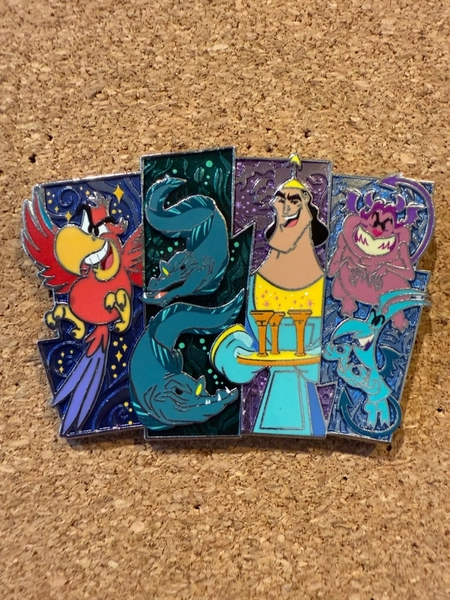 Disney Pin - Parks Open Edition - Iago, Flotsam Jetsam, Kronk, &amp; Pain Panic