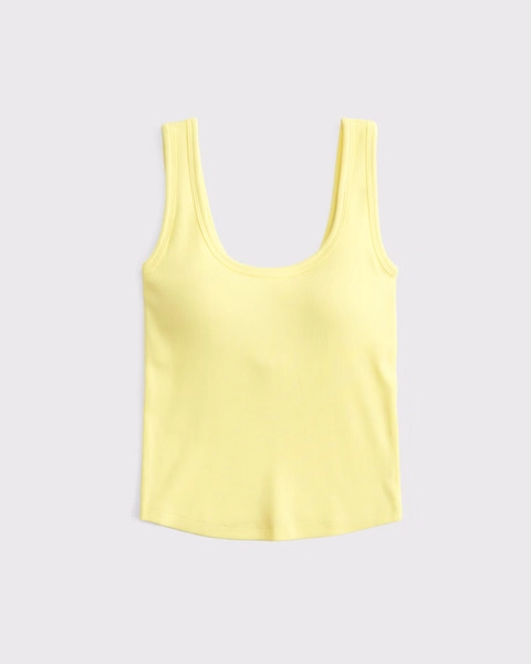 Bra-Free Rib Scoopneck Tank