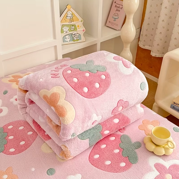 1 piece floral print soft flannel blanket – suitable for use on beds, sofas，suitable for all seasons. - AliExpress 15