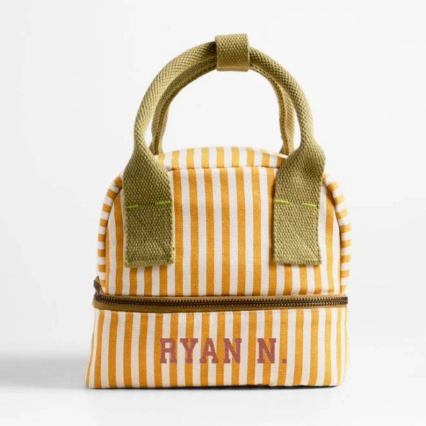 Pathfinder Gold Stripe Dual Compartment Insulated Kids Lunch Box