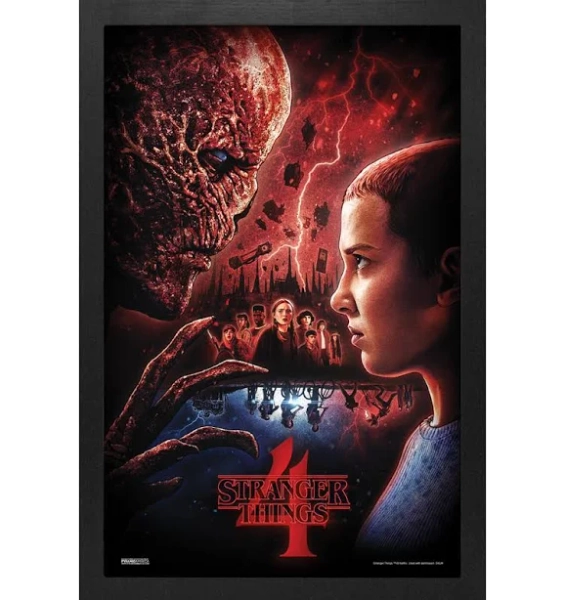 Ebern Designs Stranger Things Gel-Coat Framed Wall Art