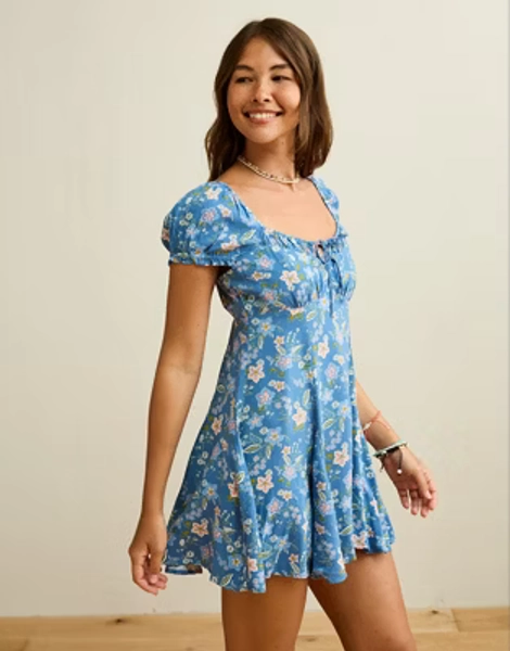 AE Sweetheart Pleated Mini Dress