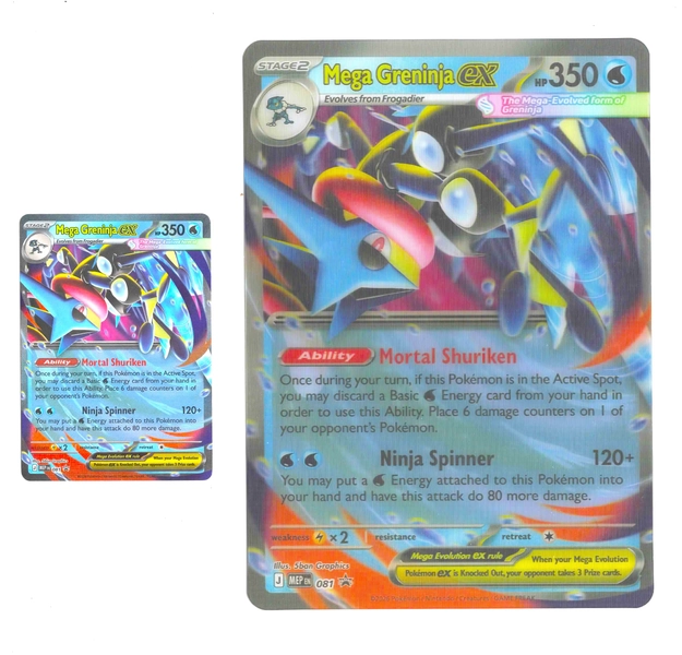 Pokemon - Mega Greninja ex Promo Card Lot - MEP 081 - Jumbo Lenticular Foil + Promo Single Card - Walmart.com