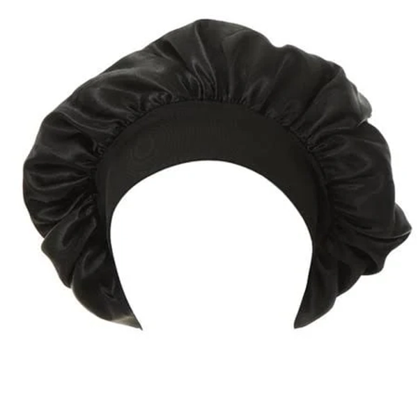 Women's Toptie Satin Silky Sleep Bonnet Cap with Premium Wide Elastic Band Headwrap for Natural Curly