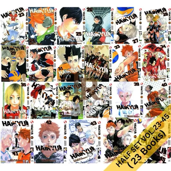 Haikyu!! Series, Complete (Vol. 1-45) Manga Set, by Haruichi Furudate (45 Books)