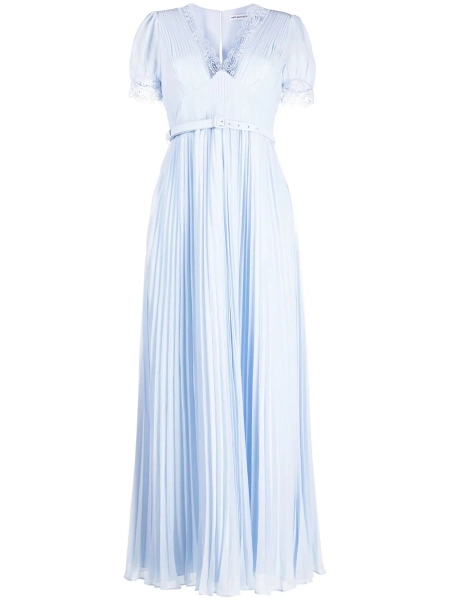Self-Portrait lace-detail belted dress | 8