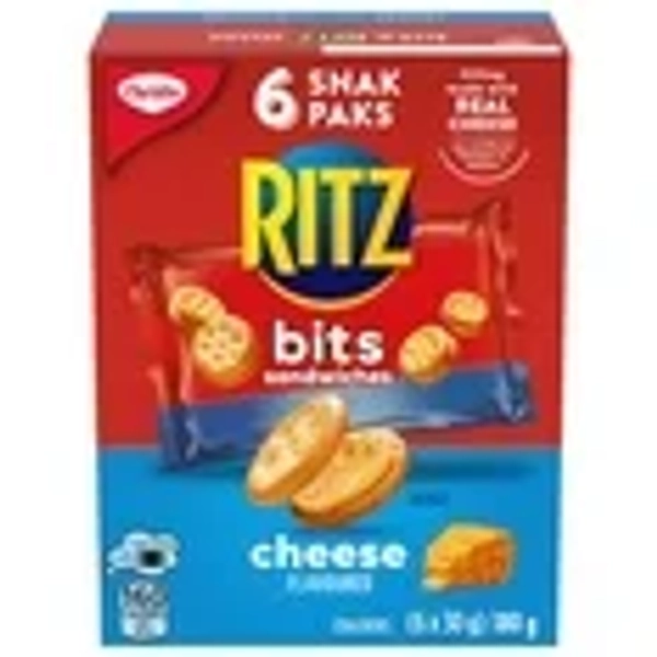 Ritz Bits Sandwiches Cheese Flavoured Crackers, Snack Pack, 180 g