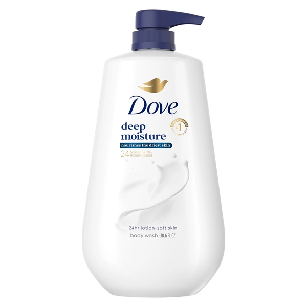 Dove Body Wash with Pump for 24hr Lotion-Soft Skin Deep Moisture Moisturizing Skin Cleanser with No Sulfates No Parabens, 30.6 fl oz - Walmart.com