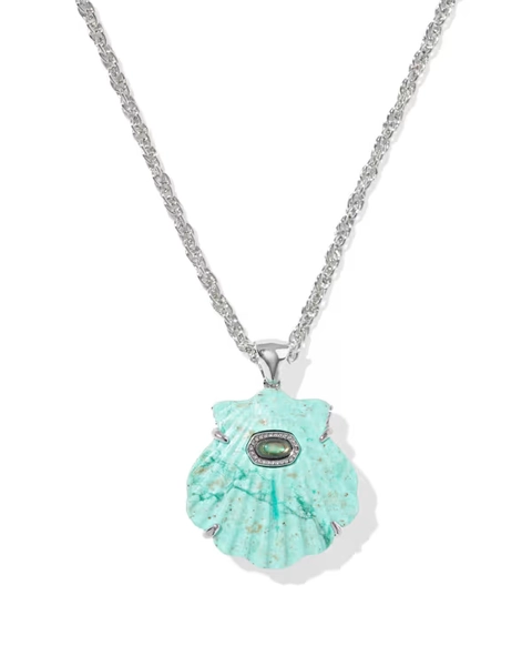 Lucia Shell Silver Short Pendant Necklace