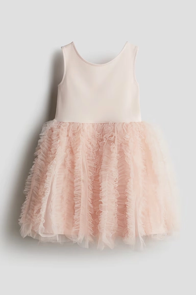 Dress with Flared Skirt - Pink
