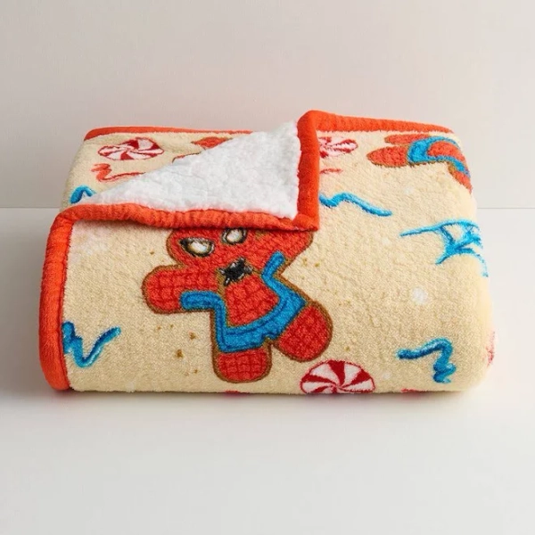 The Big One Marvel Spider-Man Sherpa Throw Blanket, Spiderman