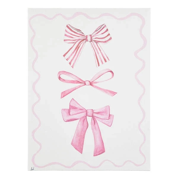 At Home Bows Canvas Wall Art