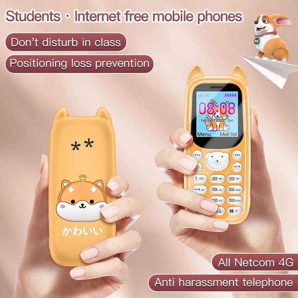Push Button Cartoon Mobile Phone 1.44 Inch 2G GSM Dual 2025 SIM MP3 NO Camera Flashlight Small Lady Student CellPhones