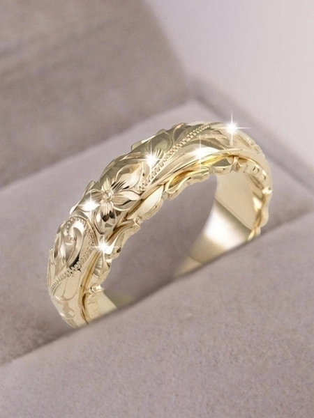 1pc Elegant Flower Design Ring, Suitable For Women, Valentine's Day, Wedding, Engagement, Anniversary, Party Jewelry, Mother's Day Gift