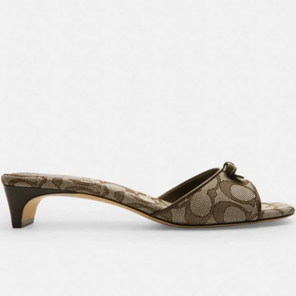 Coach Women's Bow Kitten Heel Sandal
