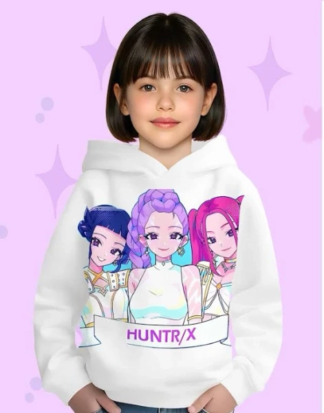 Girls Loose Fit Fleece Hoodie