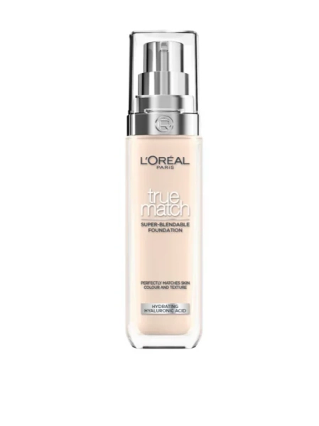 L'Oréal Paris True Match Liquid Foundation with Hyaluronic Acid 30ml and SPF - Boots