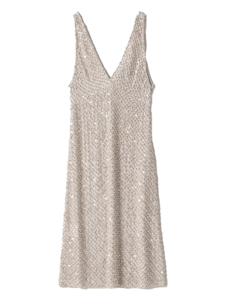 Miu Miu robe en chiffon à broderies | 40