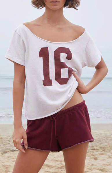 Burgundy Marcie Sweat Shorts