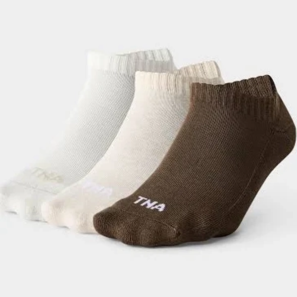 Tna Best-Ever No-Show Socks 3-Pack in Light Brch/Heather L O/Cl Tp | XS/Small | Cotton/Nylon/Other Fibre