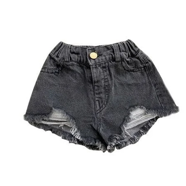 Girls' A-Line Ripped Denim Shorts
