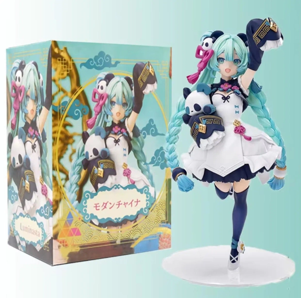Hatsune Miku Panda Theme Figure – Cute Chinese-Style Anime Collectible • Luminasta-Style Miku Figurine with Panda Accessories • Anime Gift