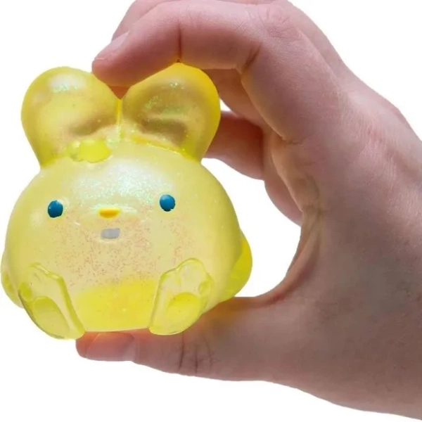 Nee Doh Jelly Hops Bunny Squishy Toy Scented Glittery Super Solid Squish Stress Relief Fidget Toy