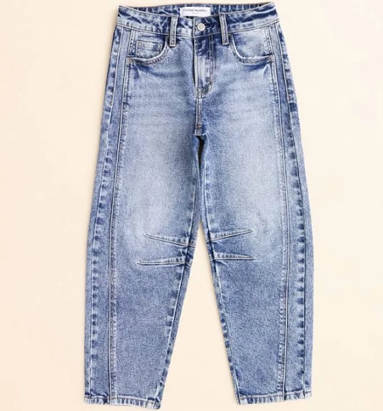Flying Monkey Girl's Barrel Fit Jeans with Buckle