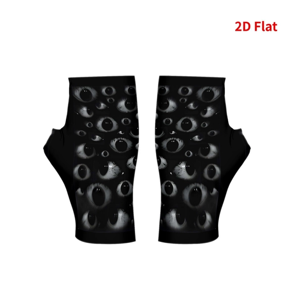 1pc Dreamcore Weirdcore Eyes Half-Finger Gloves - Unisex Stretchable Fingerless Gloves with Weirdcore Eye, Breathable Suitable for Streetwear, Cosplay, Fishing, Hiking, Driving | Outdoor & Daily Wear for And