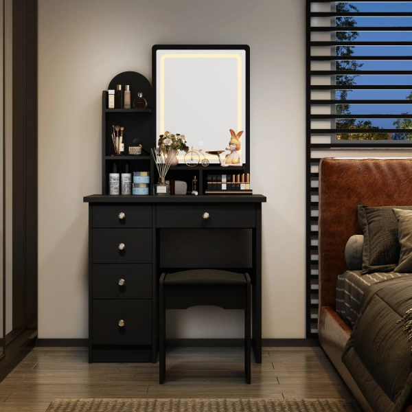 Latitude Run® Willingford Vanity Set with Stool & Reviews | Wayfair