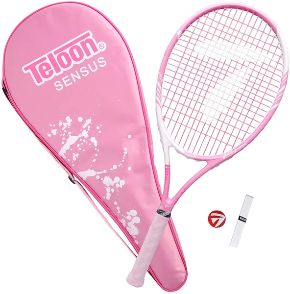 Teloon High Quality Tennis Racquet with Bag Cover Shock Absorber, Carbon Fiber Pink, 280g - Walmart.com