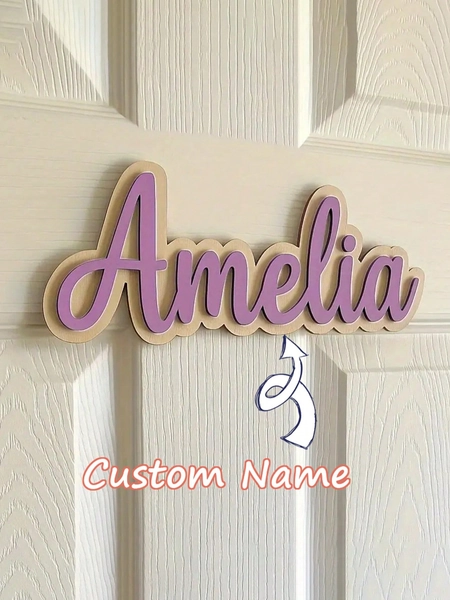 Customized Acrylic Name Plate, Handwritten Wall-Mounted Nameplate For Apartment Or Bedroom, Easy To Install Housewarming And Wedding Gift