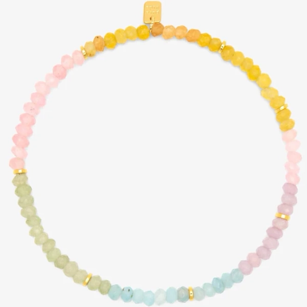 Pura Vida Ombre Rainbow Bead Stretch Anklet