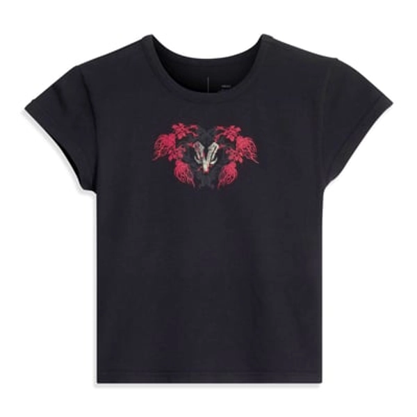 WWE Authentic Women's Black Stephanie Vaquer Civil Regime Red Reign T-Shirt