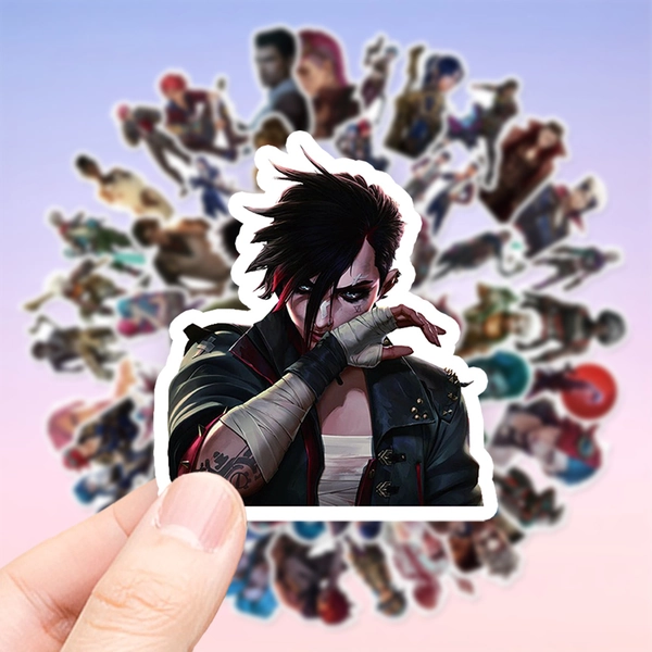 50pcs Modern Fantasy Hero Stickers Pack with Stylized Figures, Dynamic Compositions, And Richly Detailed Illustrations in a Graphic Novel Inspired Style Vinyl Aesthetic Decals - Suitable for Decorating Laptops, Cell Phones, Guitars, Water Bottles