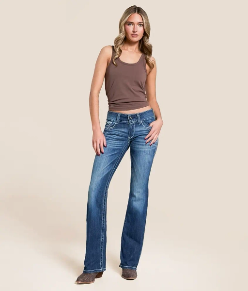 25 Marine Entwined Mid-Rise Boot Stretch Jean