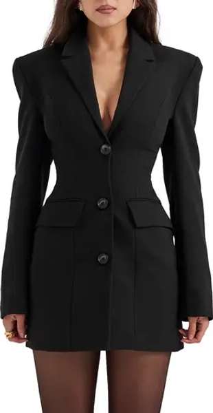 Amia Long Sleeve Blazer Minidress