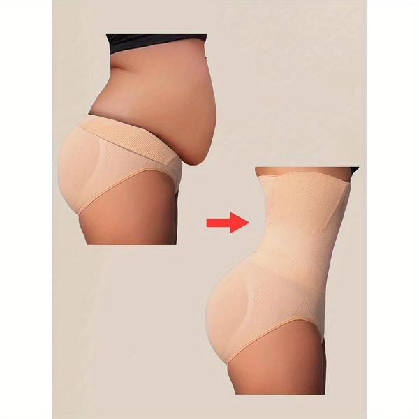 Women'S High-Waist Tummy Control Butt Lift Panties - Tummy Flattening And Butt Enhancement, Adjustable Breathable Comfortable Style, Casual Shapewear, Seamless Design, Durable Stretch Fabric