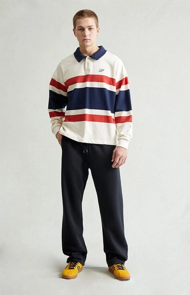 Black Straight Leg Sweatpants