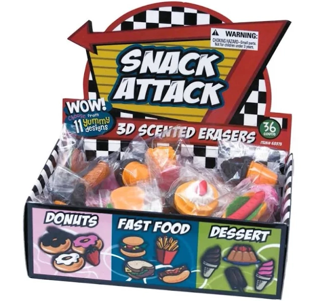 Snack Attack Scented Erasers