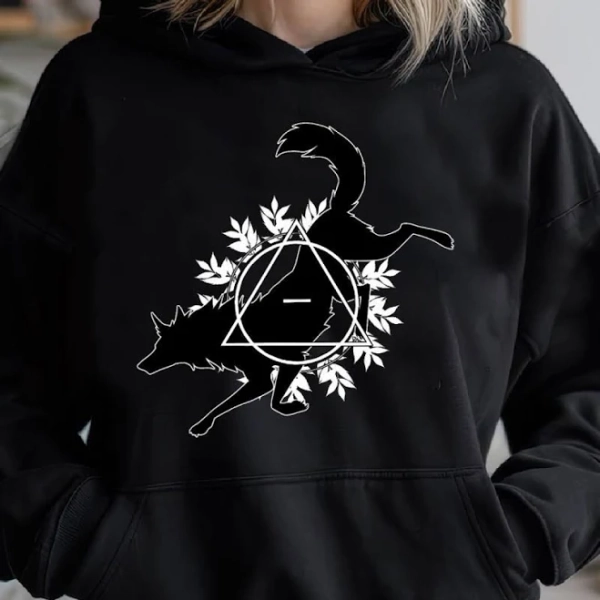 Therian Delta Wolf Dog Classic Print Hoodie