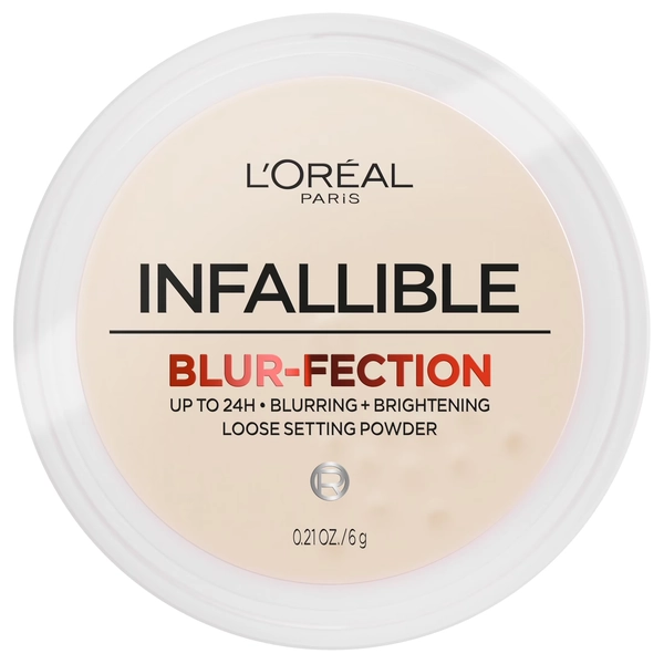 L'Oreal Paris Infallible Blur-Fection Loose Setting Powder, Brightening Finish, Translucent, 0.21 Ounce