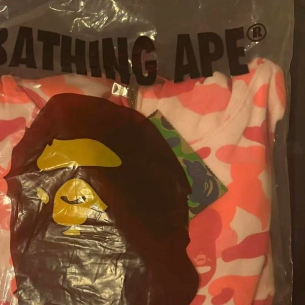 BAPE pink camo hoodie