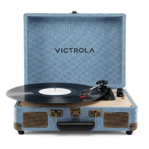 Victrola Porter Suitcase Record Player - Blue