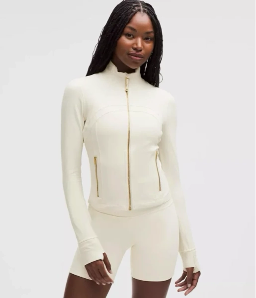 Define Cropped Jacket *Nulu - Light Ivory/Gold