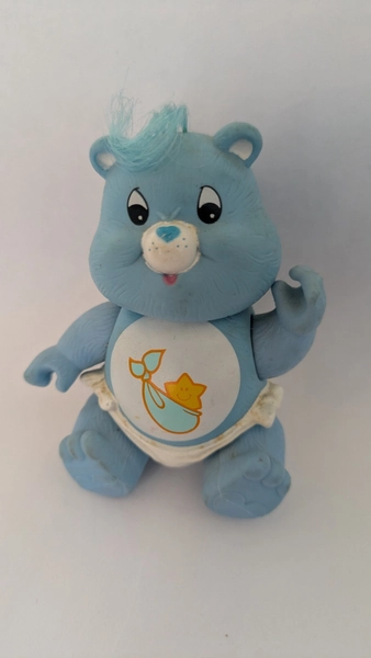 10cm Vintage 1980s Baby Tugs Care bear Posable Figure