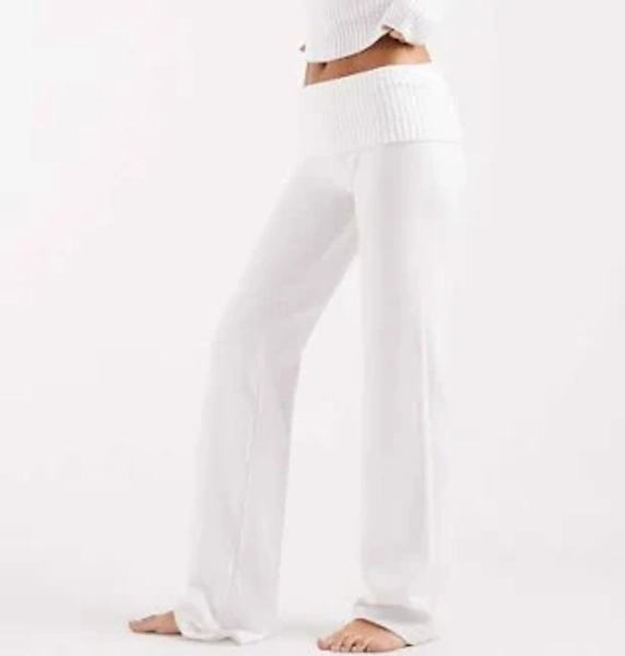 Women Cotton On Cotton Roll Waist Fluffy Knit Trousers