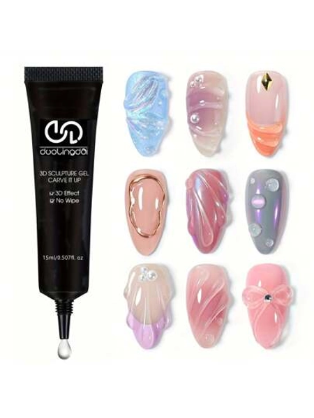3D Gel - Nail Art Modeling Gel, Suitable For Nail Design Autumn And Winter DIY Nail Art For Painting, Molding, Sculpting And Halloween Decoration