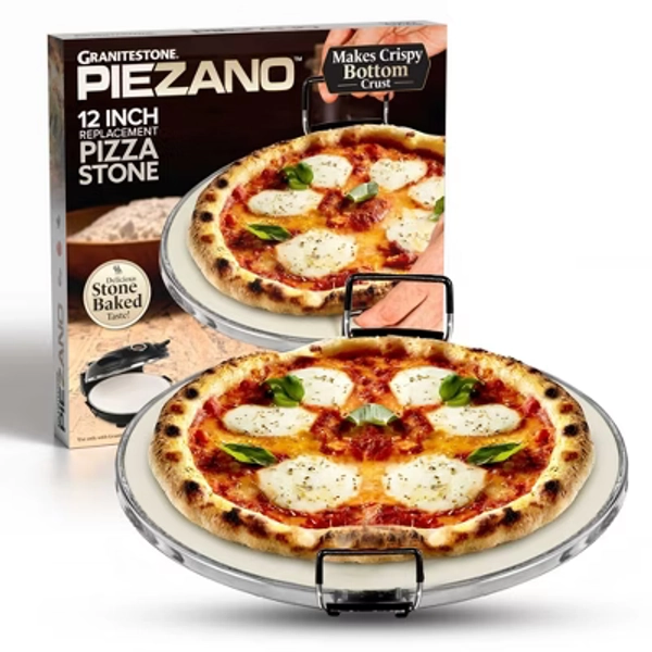 Granitestone Piezano 12 Inch Ceramic Pizza Stone for Oven or Grill